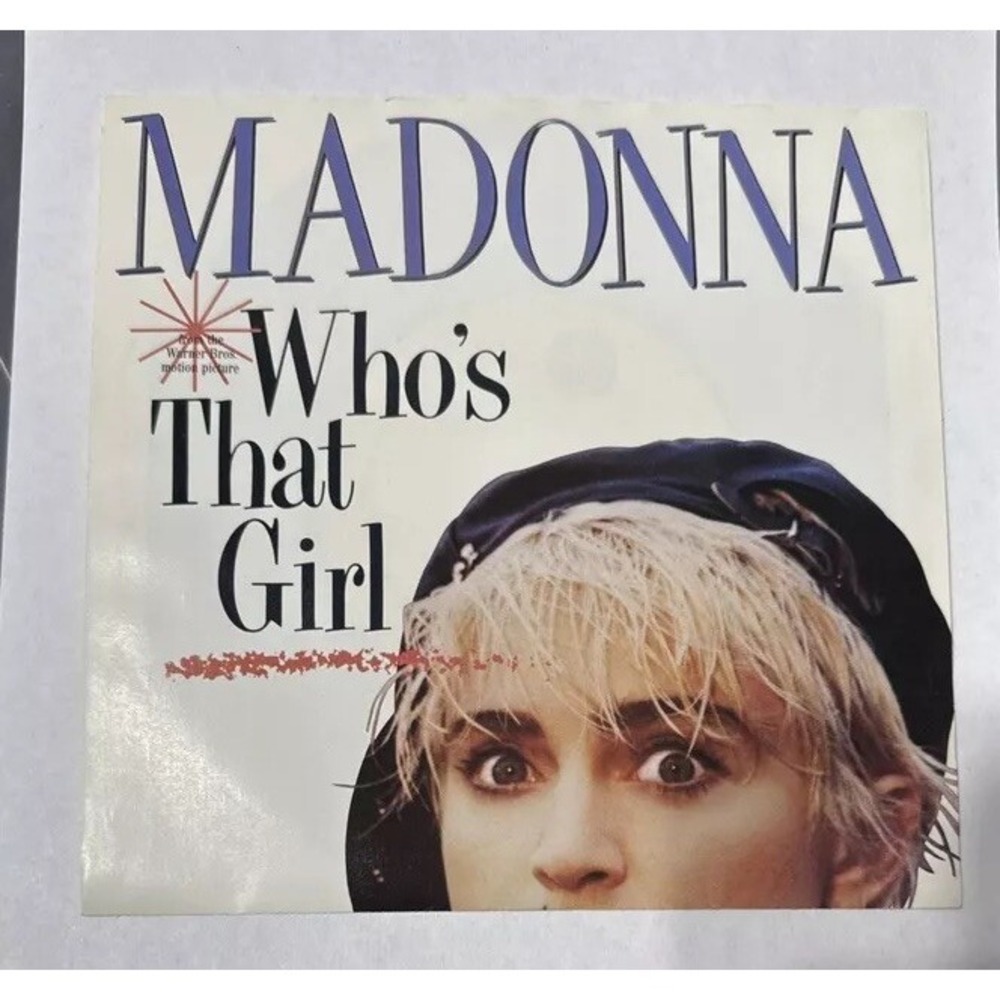 Madonna "Who's That‎ Girl" 45 Vg+ With Picture Sleeve Jukebox 1987 Siren Records